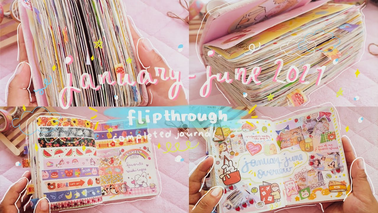 Completed Journal Flip-Through | January-june Kawaii Journaling | nicscraftt_