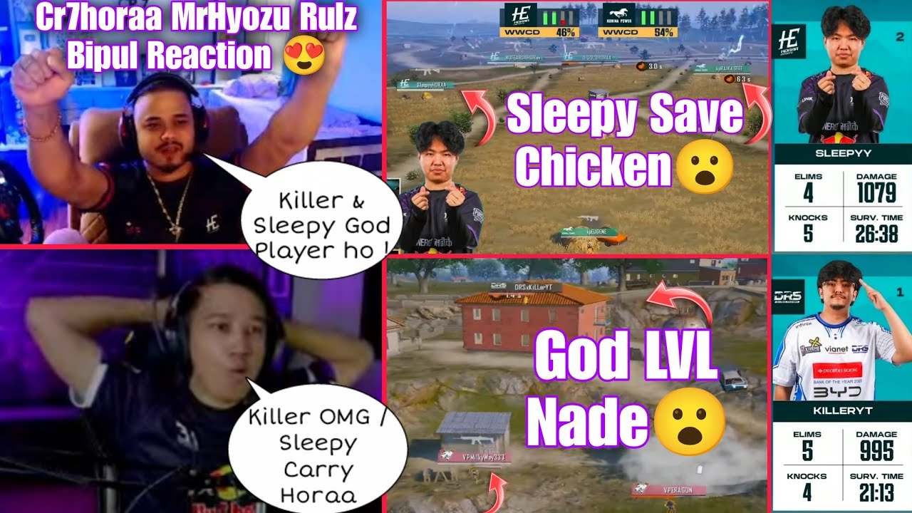Why Sleepy & Killer Best? Cr7Horaa Mr Hyozu Reaction on Killer & Sleepy Game😮? Pmsl CSA Drs horaa
