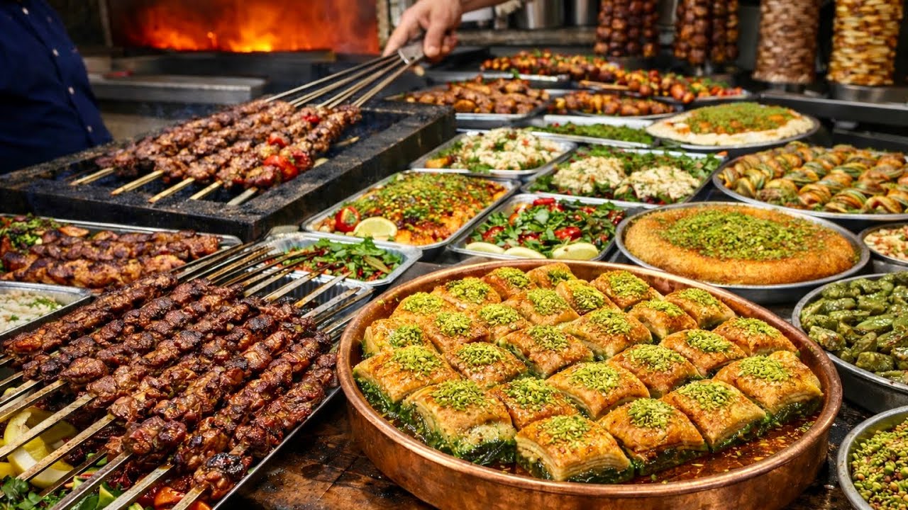 Ultimate Middle Eastern Street Foods | Kebab, Baklava, Kunafa & Lokum | Turkish Street Foods