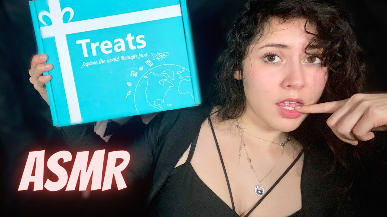 ASMR español ✨ UNBOXING DE SNACKS MISTERIOSOS :O mukbang con Treats! uwu