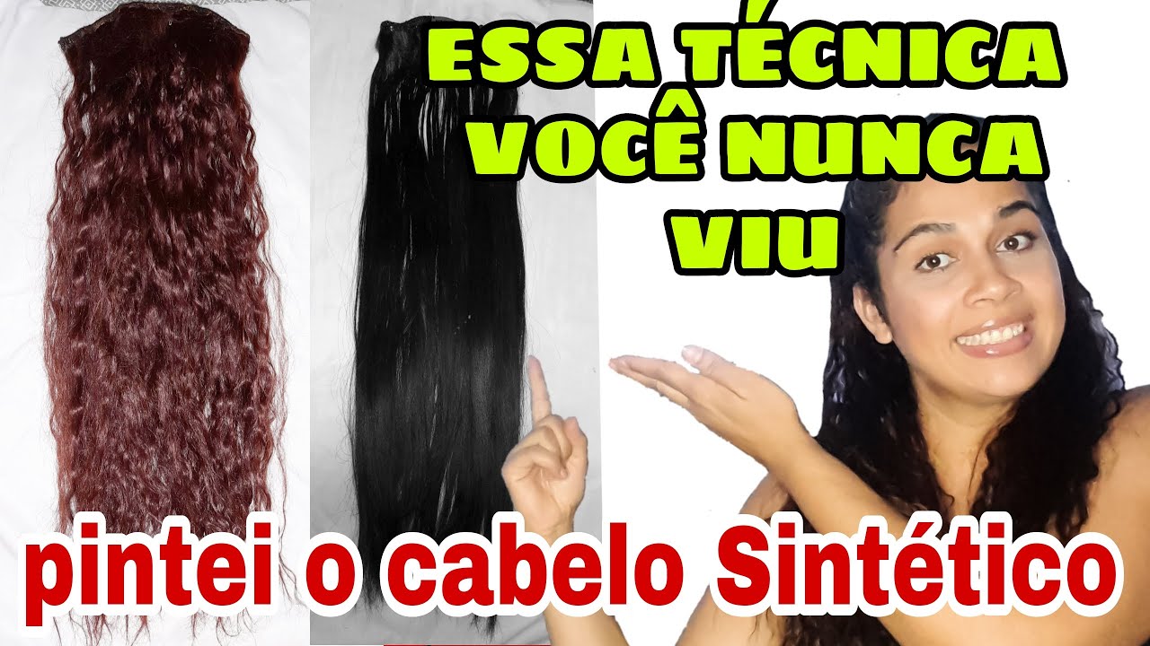 Pintura definitiva em cabelo sintético/ como pintar peruca