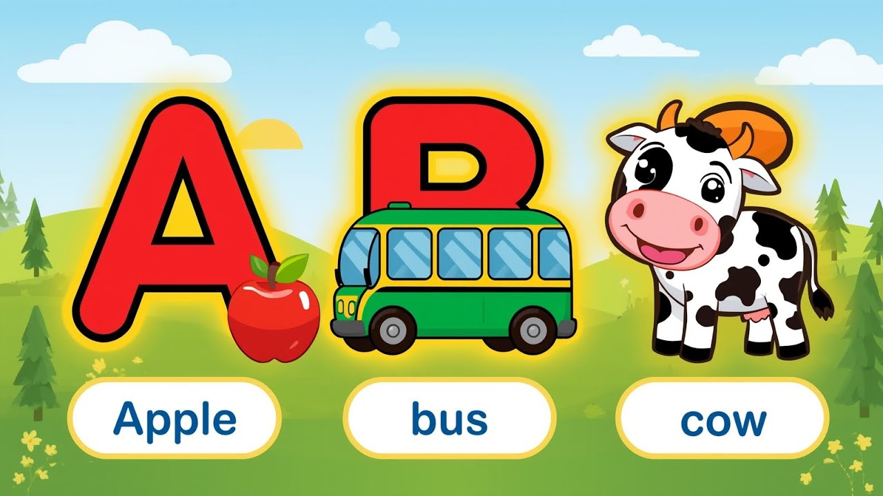 A for apple | Phonics song | Alphabet song & Kids song |Learn ABC | ABC song #nurseryrhymes #abcd 