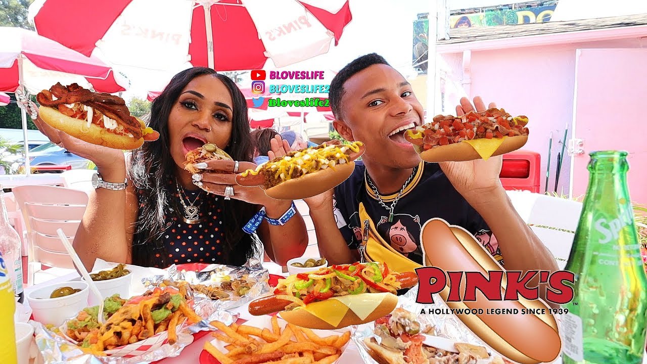Pinks Hot Dogs with Darius (California Mukbang)