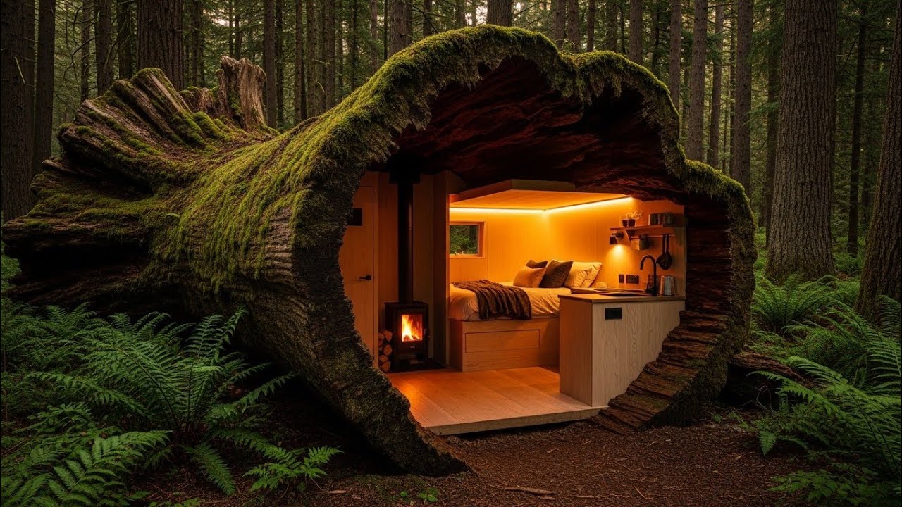 This Hidden Tree Log Survival Home Can Save You in Any Disaster