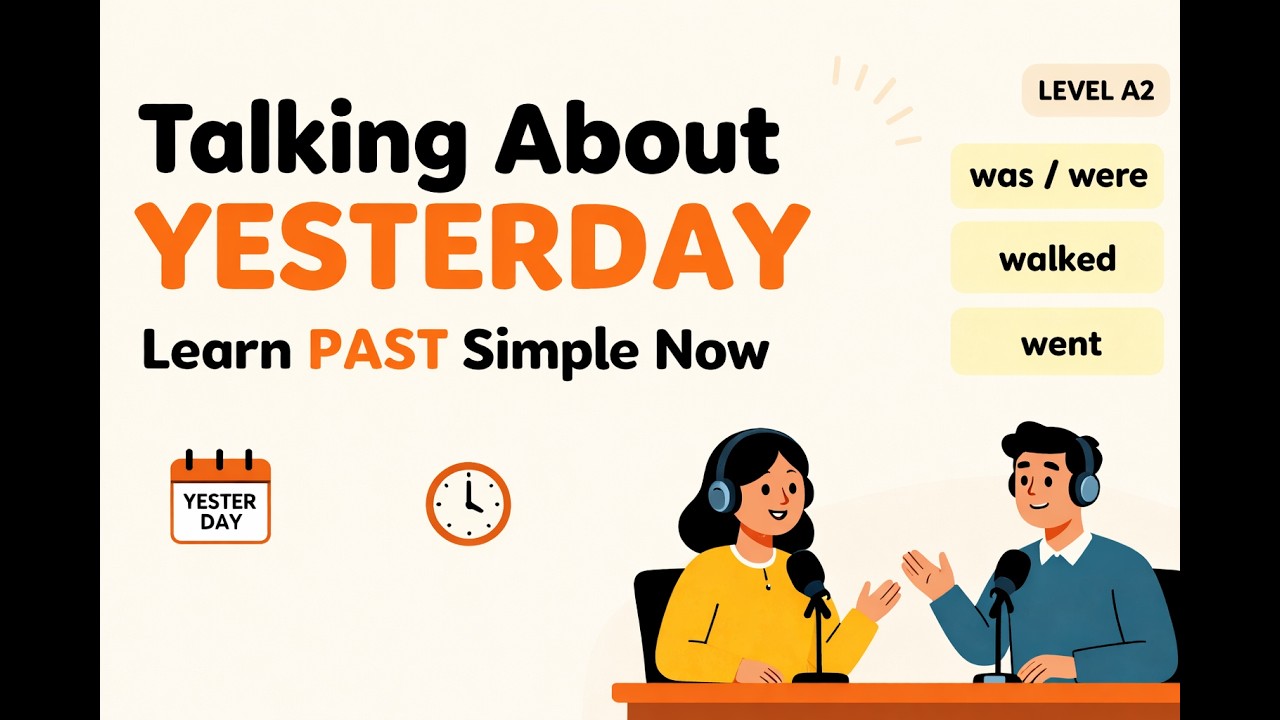 Learn English by talking about your DAY - PAST Tense made easy | English Podcast