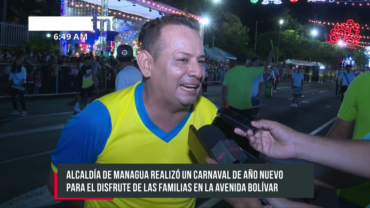 Managua: Carnaval de año nuevo en la Avenida Bolívar a Chávez - Nicaragua
