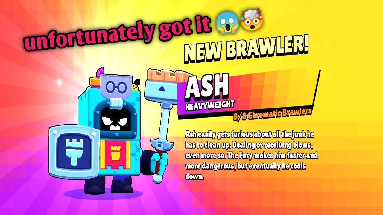 Brawl Stars Unfortunately Give ASH from daily shop gift || Text commentary
