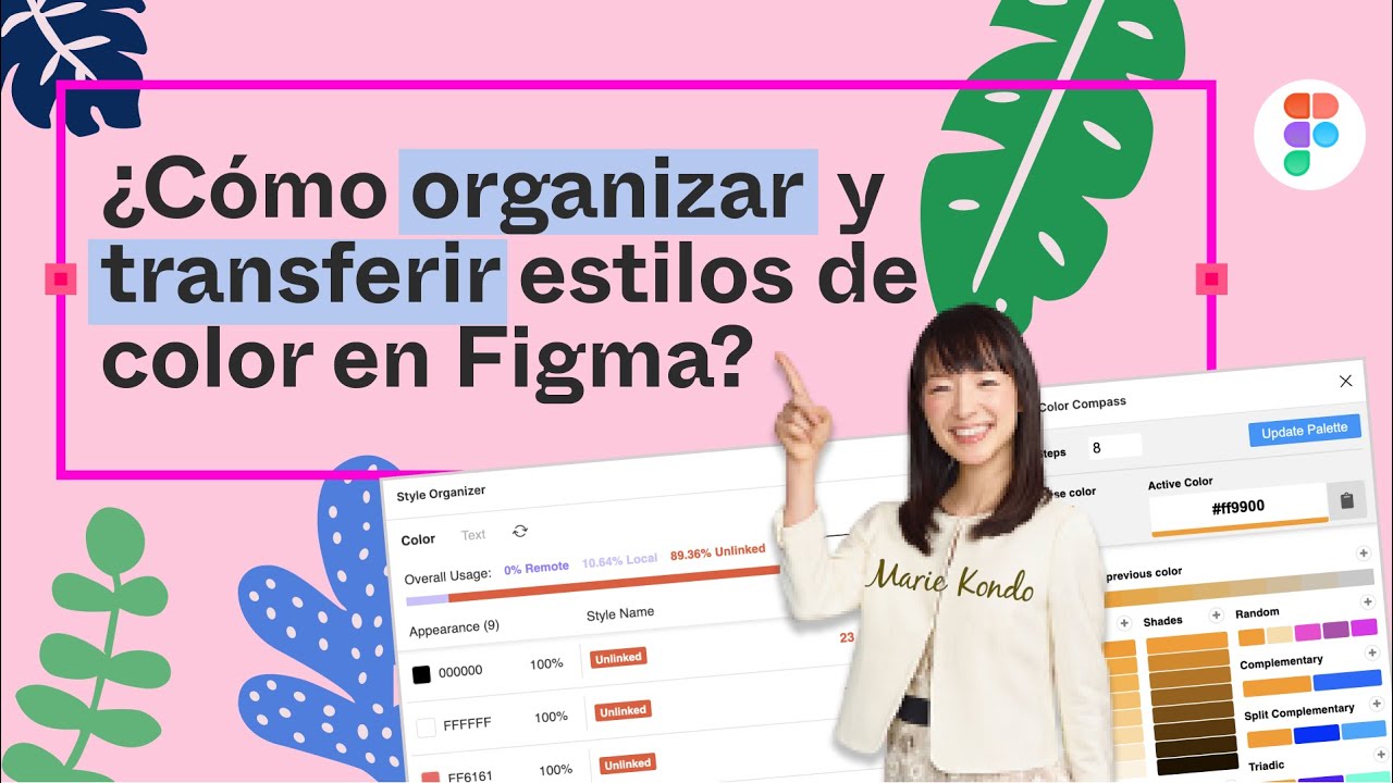 ¿Cómo organizar  y transferir estilos de color en Figma?