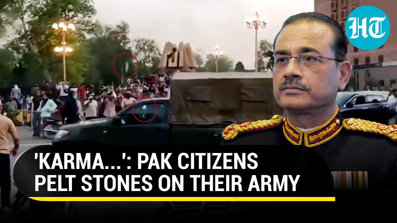 India says 'Karma Strikes Back' after Imran supporters pelt stones on Pak Army | Watch