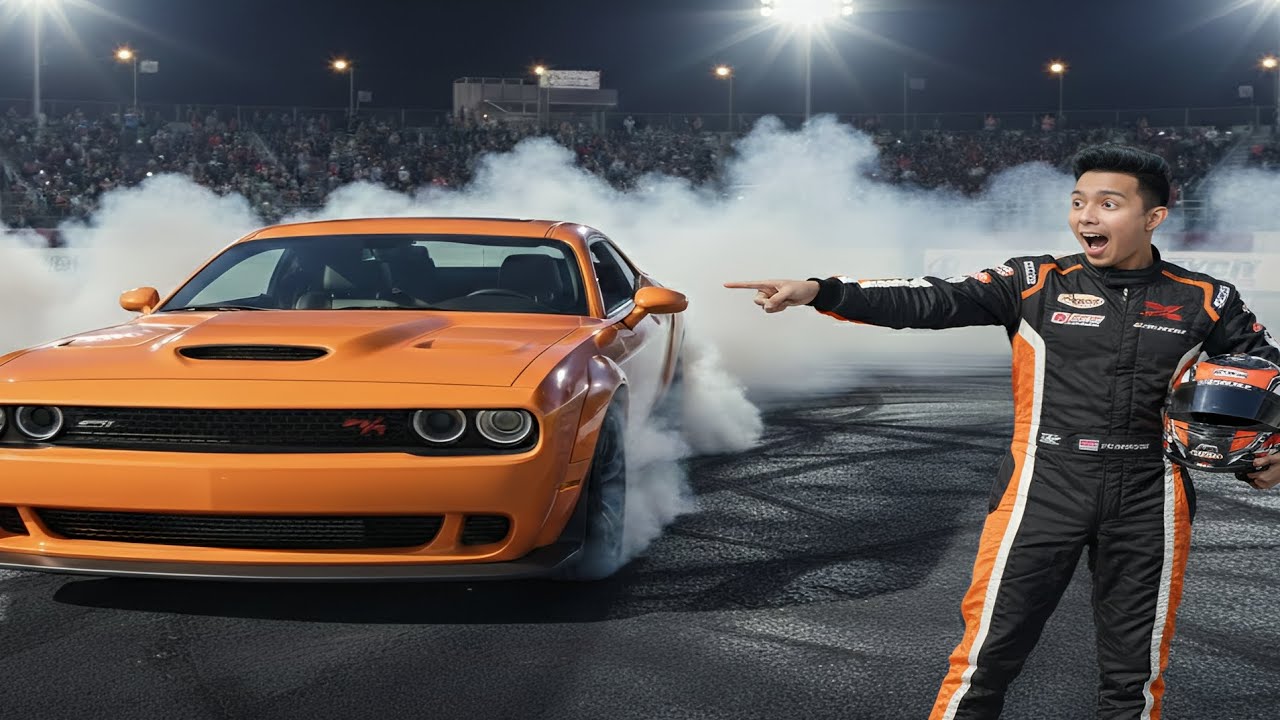 DOING STUNT WITH DODGE CHALLENGER 