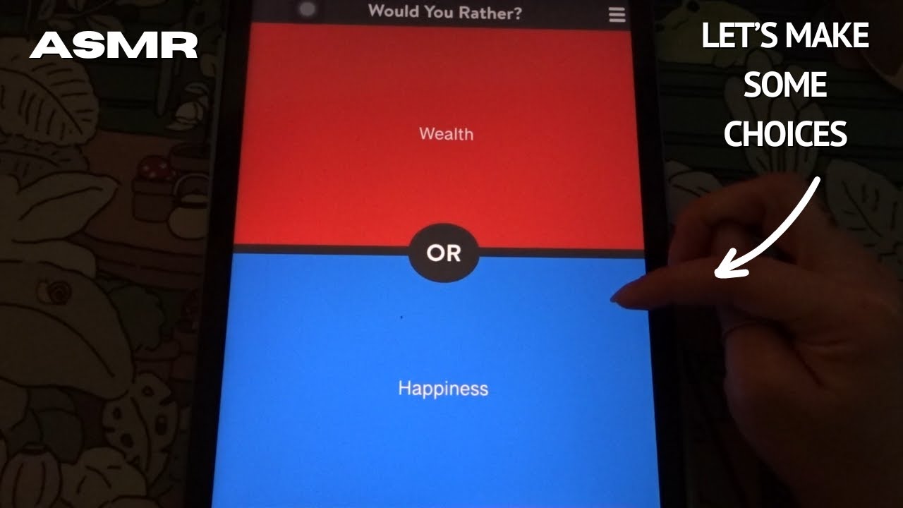 iPad ASMR | Would You Rather Questions To See How You Think! (whispered)