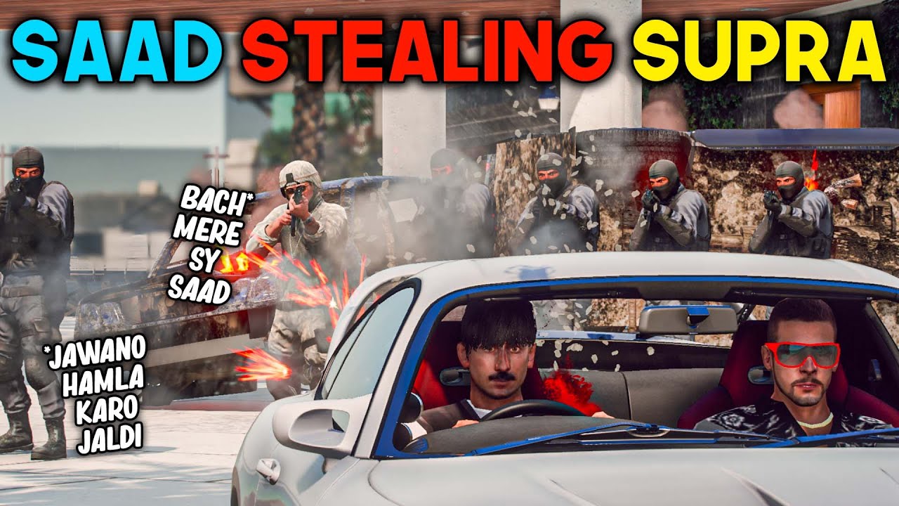 GANGSTER SERIES #30 | JIMMY AND POLICE | SAAD STEALING SUPRA | GTA 5 PAKISTAN