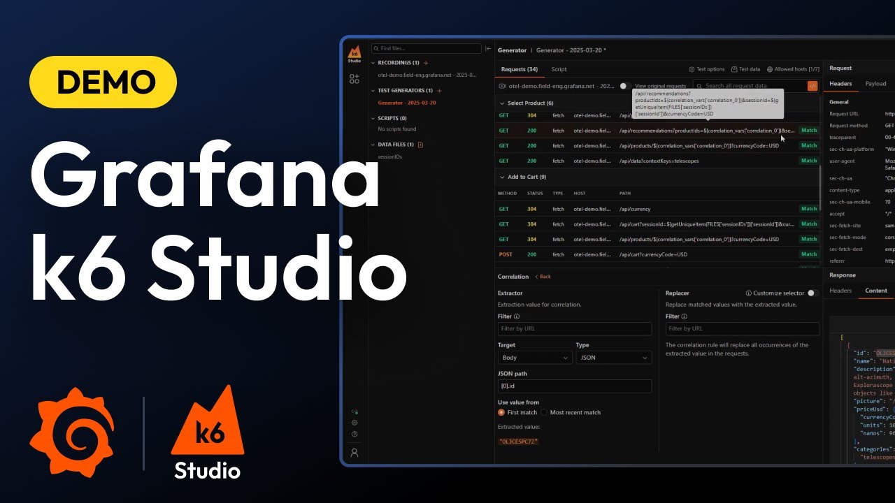 Grafana k6 Studio is Now Generally Available! | Demo | Grafana Labs | Performance Testing