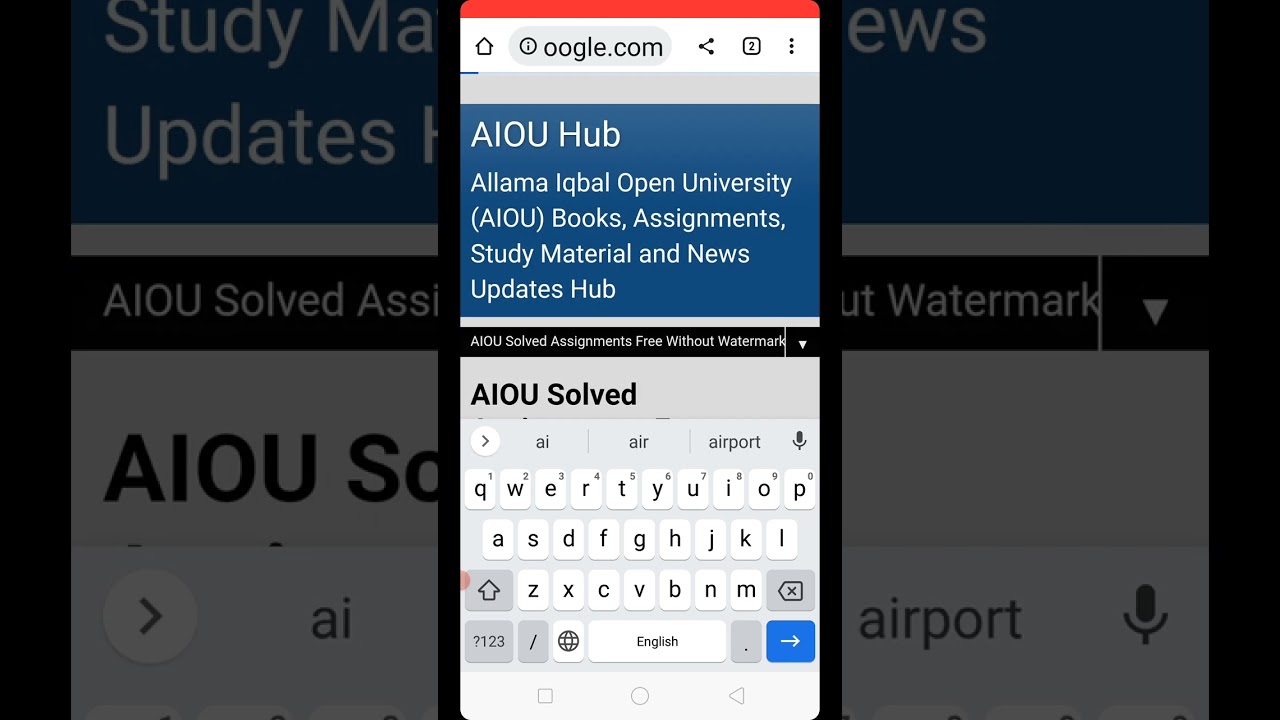 AIOU free solved assignments without watermark autumn 2022