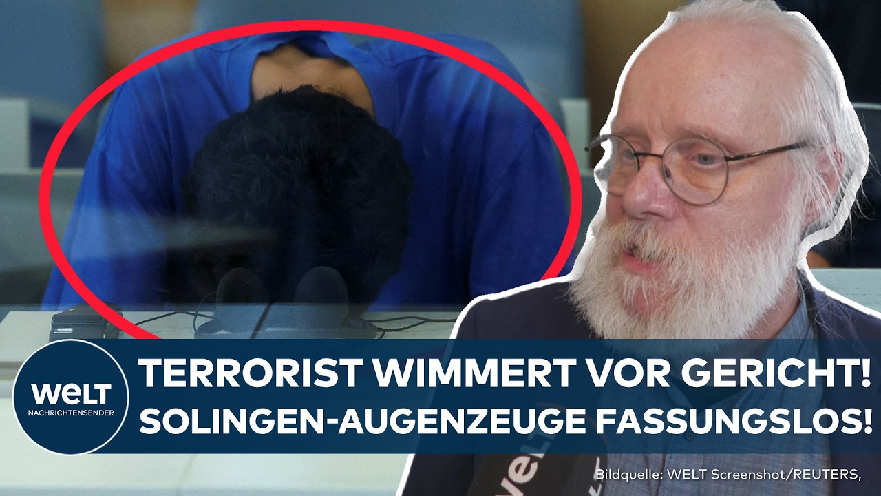SOLINGEN: Winselnd vor Gericht! Prozess gegen Solingens Attentäter gestartet! Augenzeugen vor Ort