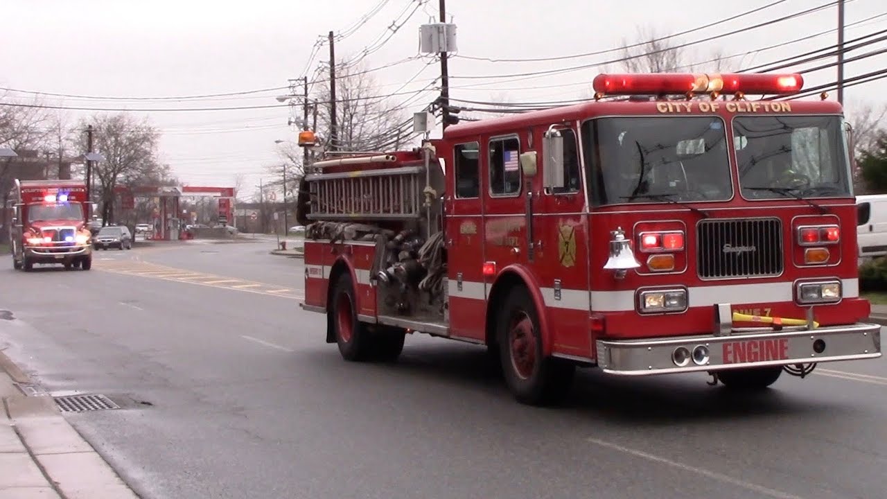 Clifton Fire Department Hazmat 1 Engine 5 And Spare Engine 7 Responding 4-16-18