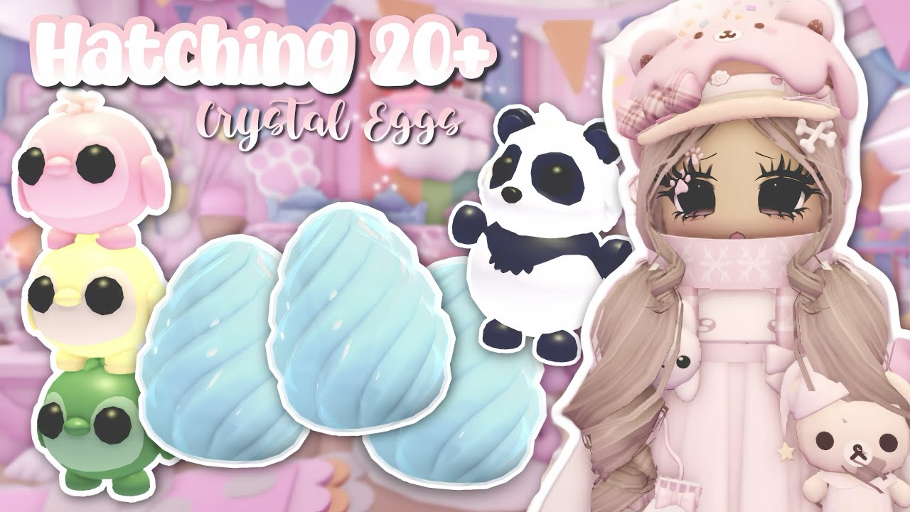Вылупилось 20 кристальных яиц в Adopt Me!!