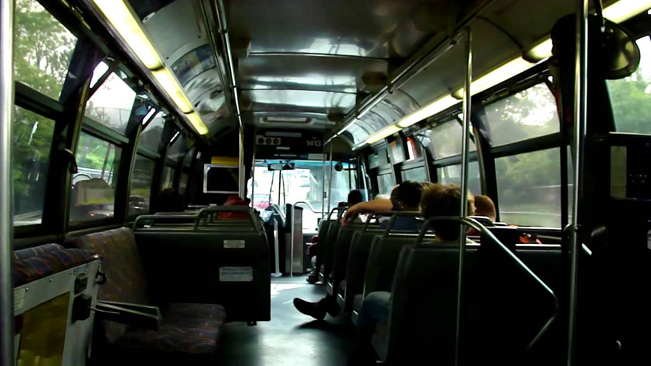 On-Board New Jersey Transit 1999 NovaBus RTS-06 1413 On The 95 To Watchung P&R
