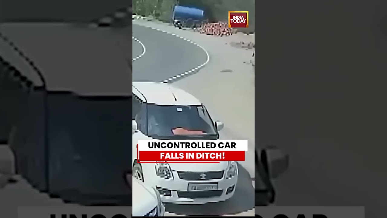 Terrifying Car Crash: Vehicle Shattered After Falling Into Deep Ditch | India Today