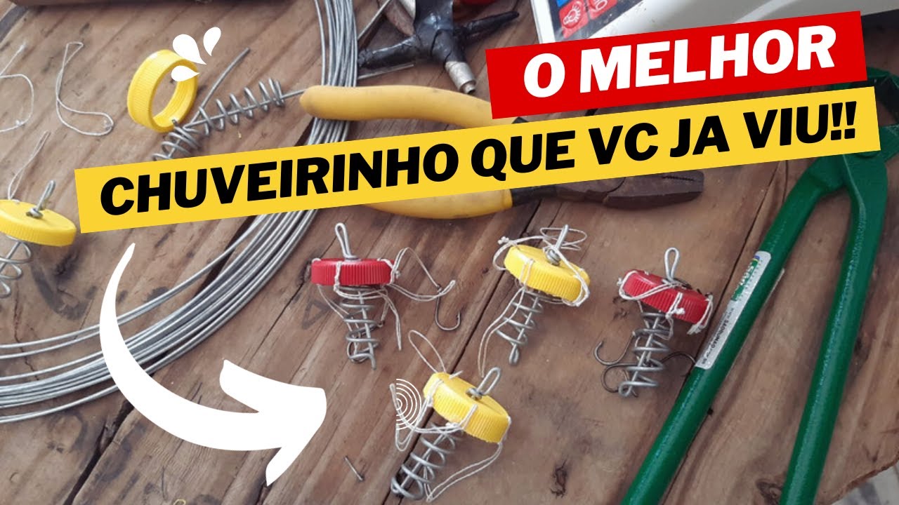 COMO FAZER O MELHOR CHUVEIRINHO DE PESCA QUE VC JA VIU!!