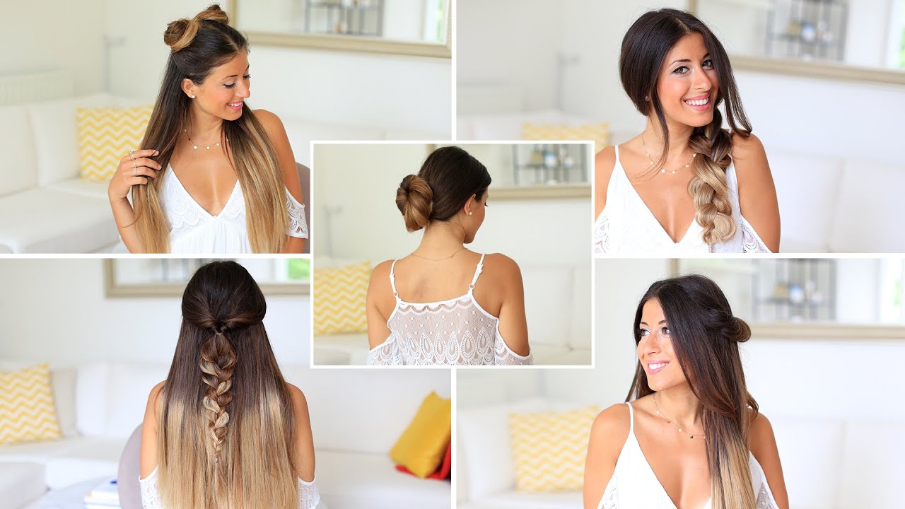 5 SUPER EASY 1 Minute Heatless Hairstyles | Luxy Hair