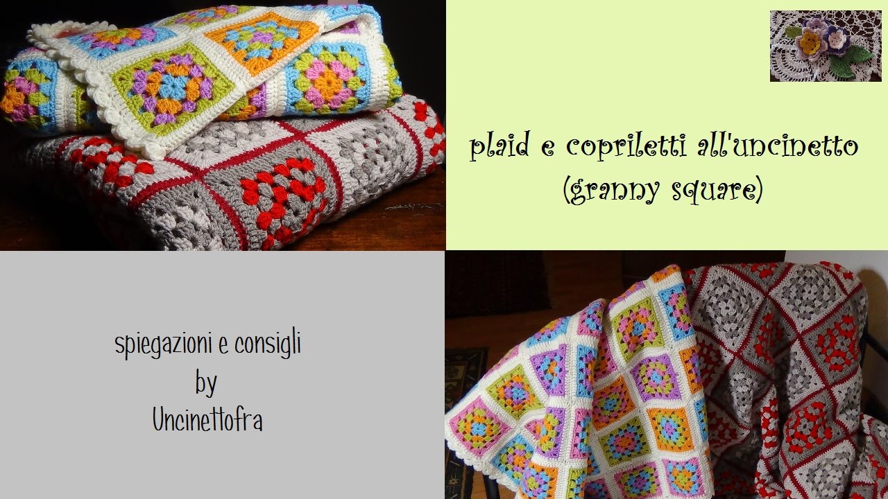 plaid e copriletti all'uncinetto (granny square)