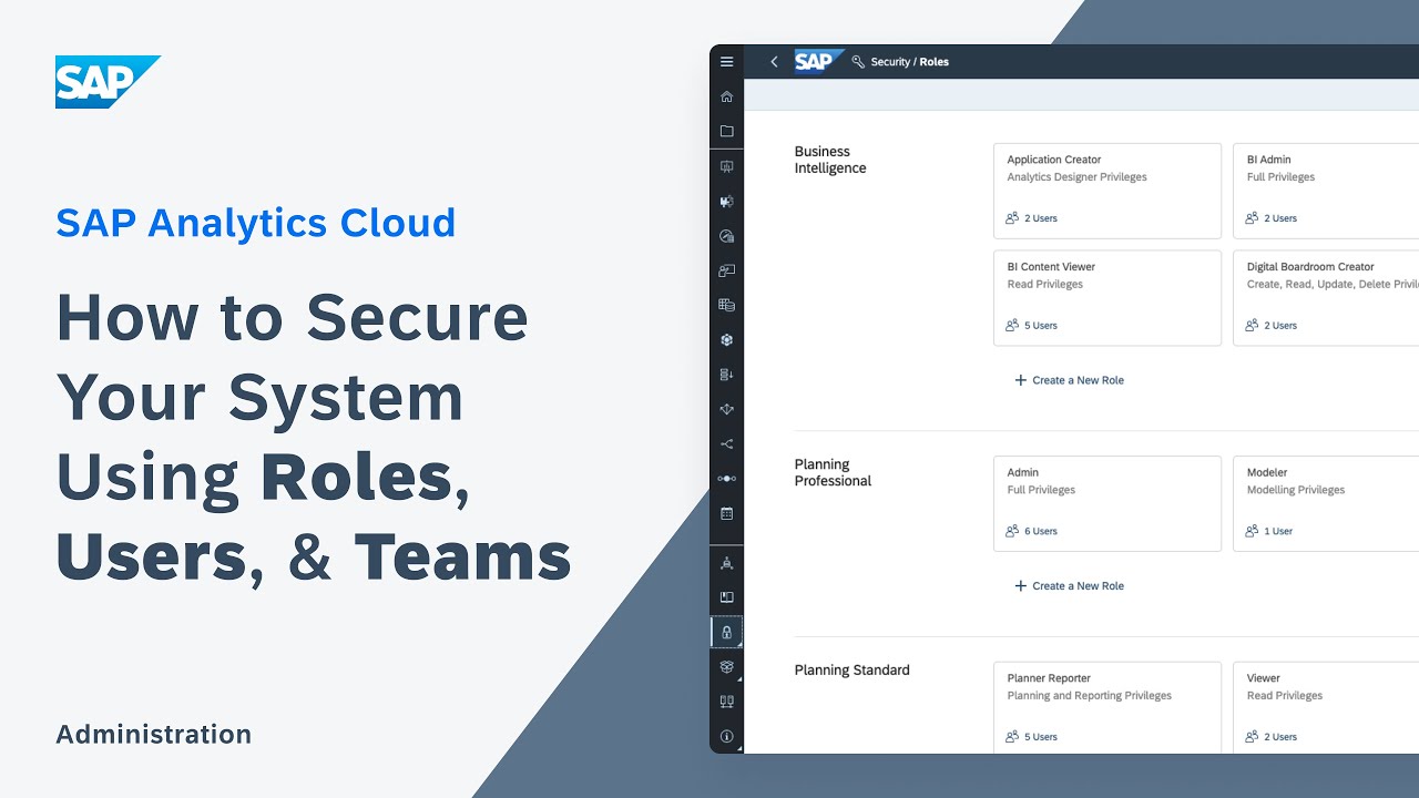 How to Secure Your System Using Roles, Users, and Teams: SAP Analytics Cloud