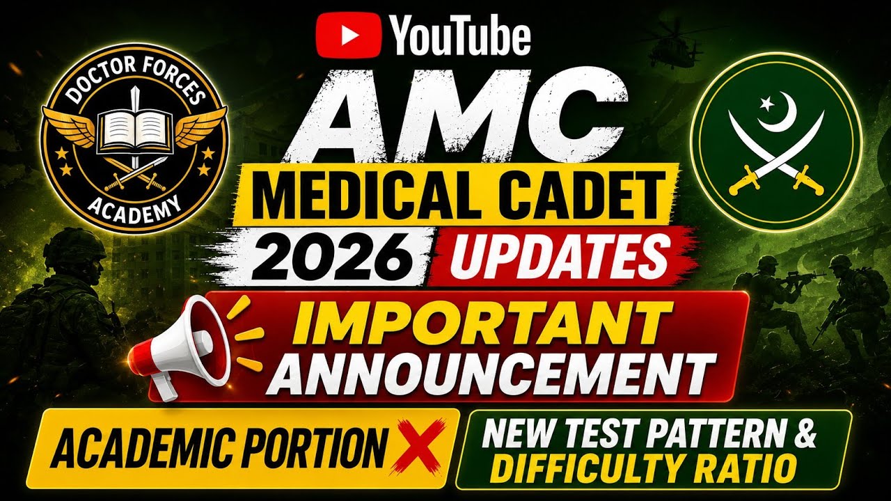 AMC New Test Pattern | Medical Cadets 2026 New updates |