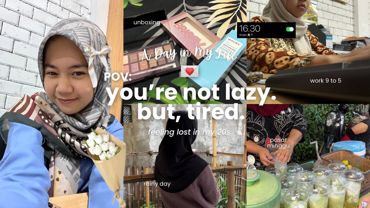 A DAY IN MY LIFE ♡ | rainy days, trying to exit of my lazy era, review jajanan pasar, unboxing paket
