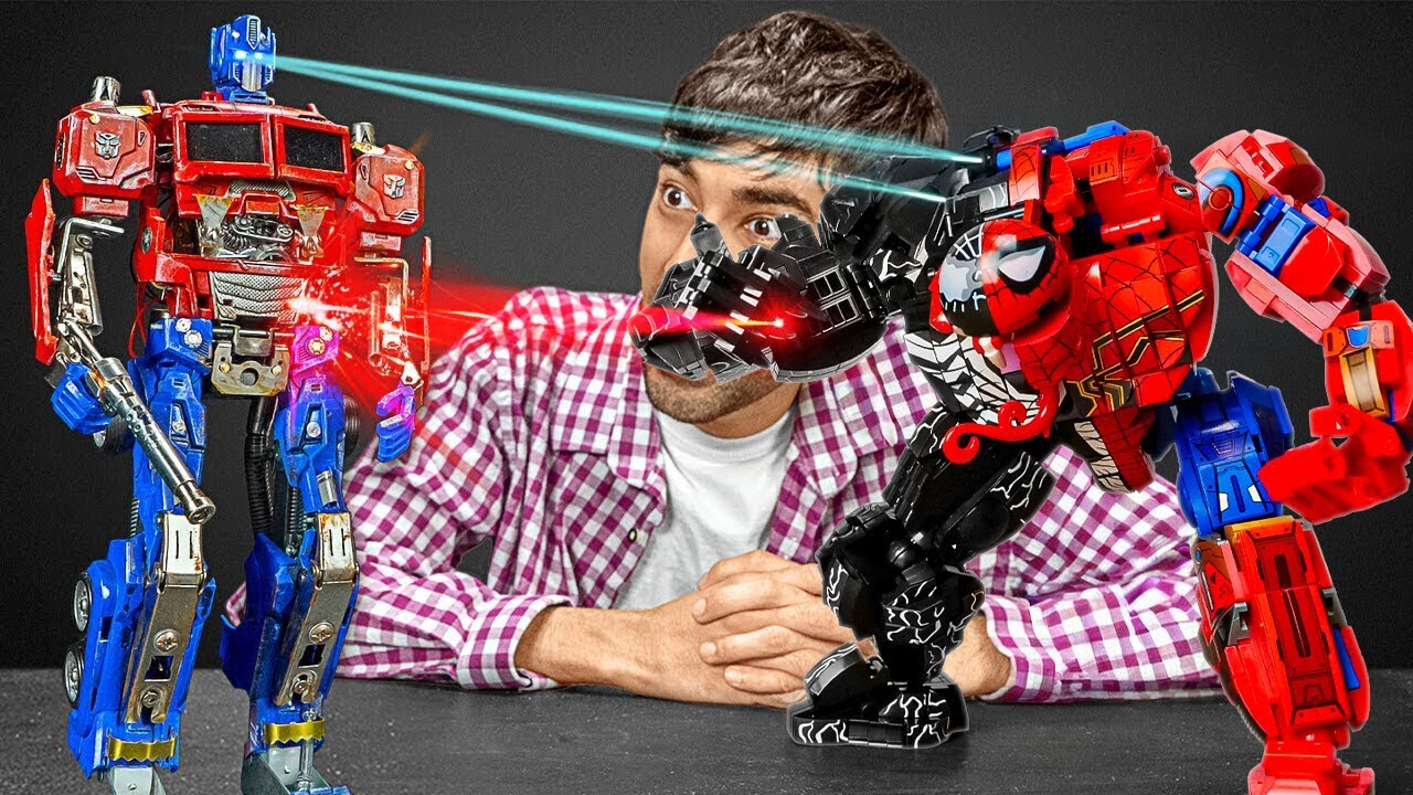 🤯 FAIT MAISON au NIVEAU 999 ! Création de VENOM SPIDER-MAN VS OPTIMUS PRIME VENOM !