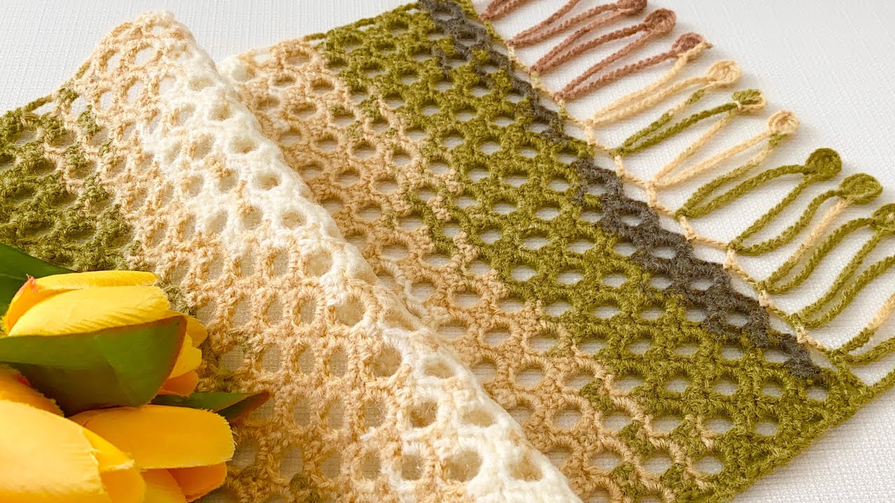 🌟An Incredibly Beautiful and Easy 4-Row Crochet Pattern Guide for Shawls, Scarves, and Blouses
