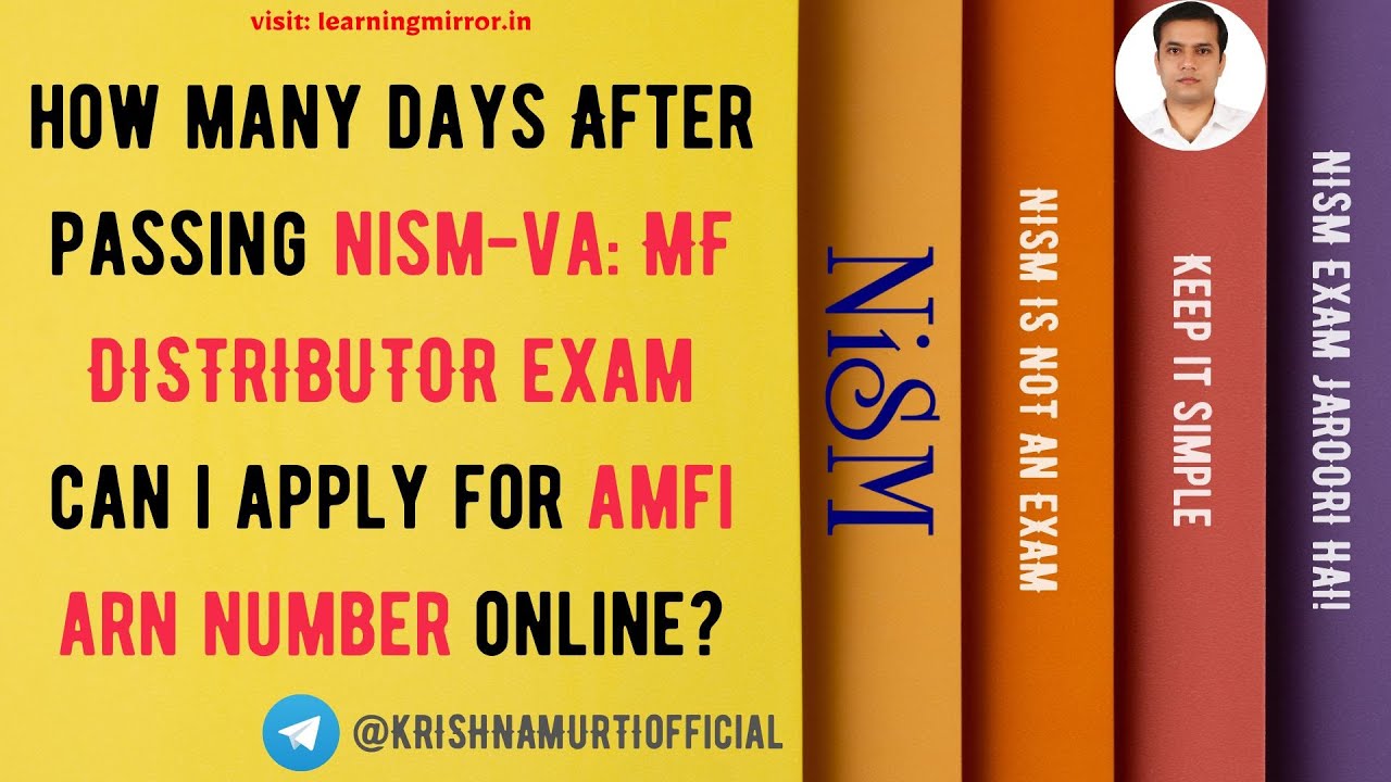 AMFI ARN portal showing NISM certification not available or passed | How to apply for AMFI ARN No