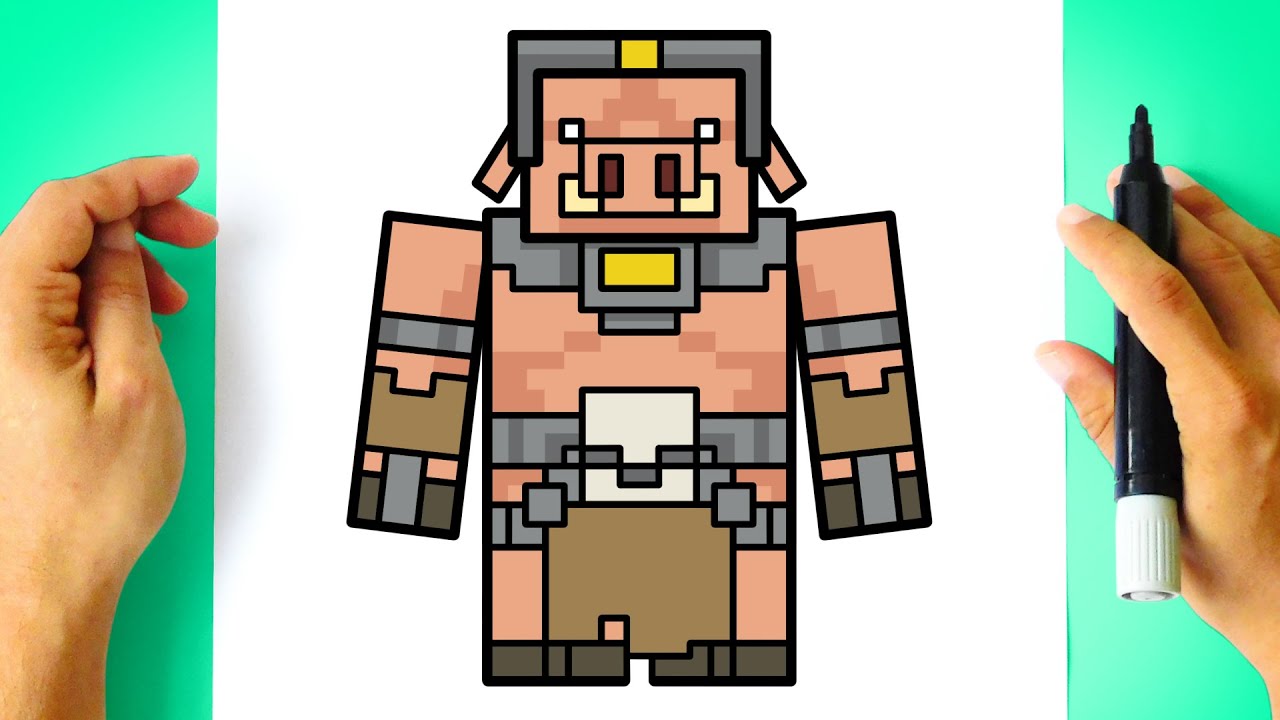 Como DESENHAR o GENERAL CHUNGUS - Cómo DIBUJAR al GENERAL CHUNGUS - How to DRAW MINECRAFT Characters