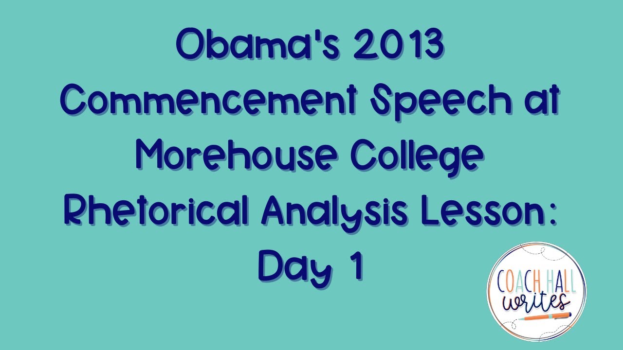 Obama Commencement Speech Day 1 | Class with Coach Hall | AP Lang