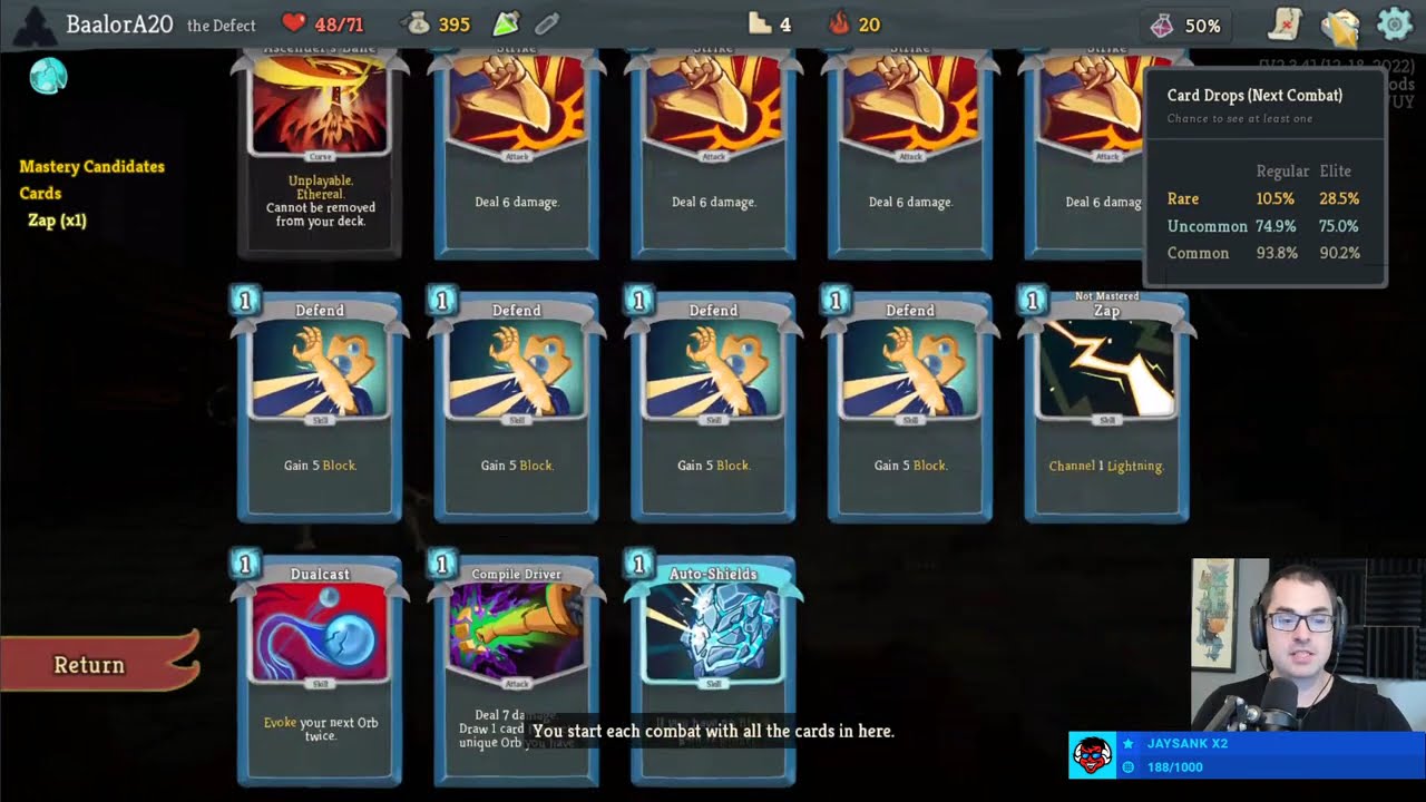 Mastering Zap! - The Slay the Spire Mastery Challenge