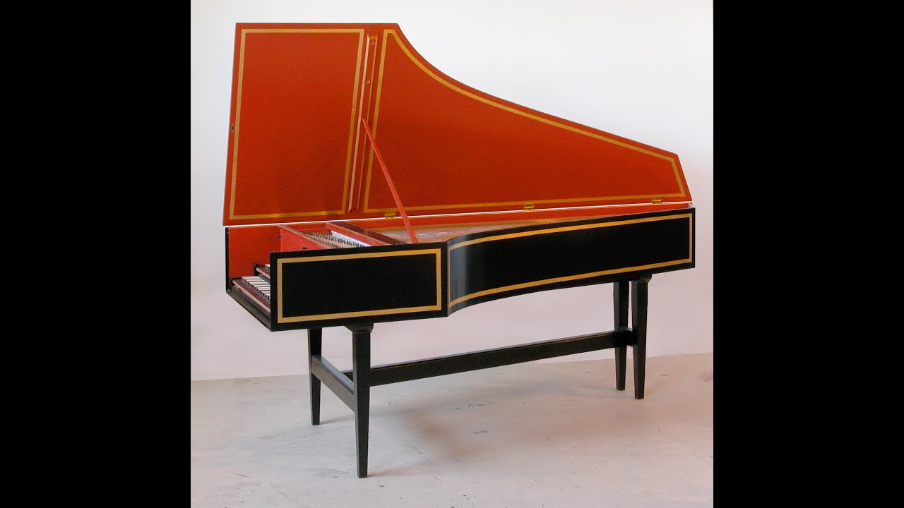 Sarabande in F-major by Johann Pachelbel played on a double-manual harpsichord after Taskin