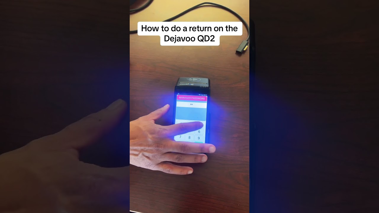 How to do a return on the Dejavoo QD2 #shorts #short #shortfeeds #shortsyoutube #shortvideo