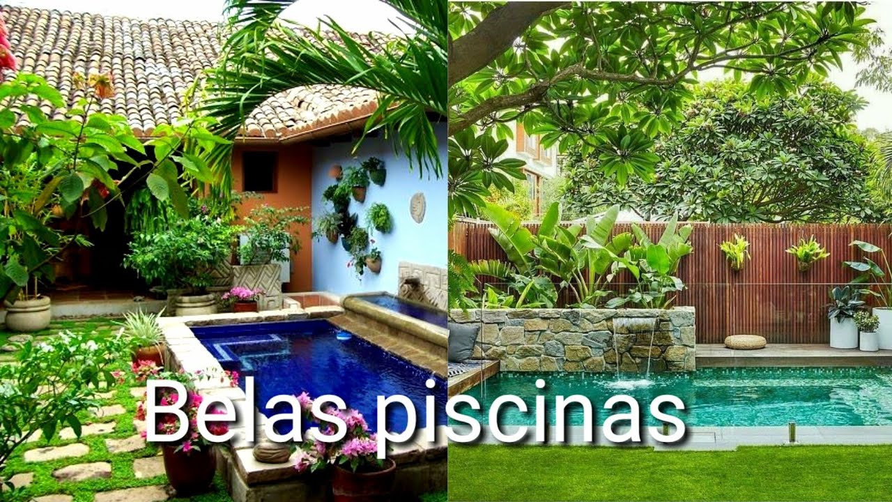 45 Ideias de piscinas para áreas pequenas cercadas de puro verde.