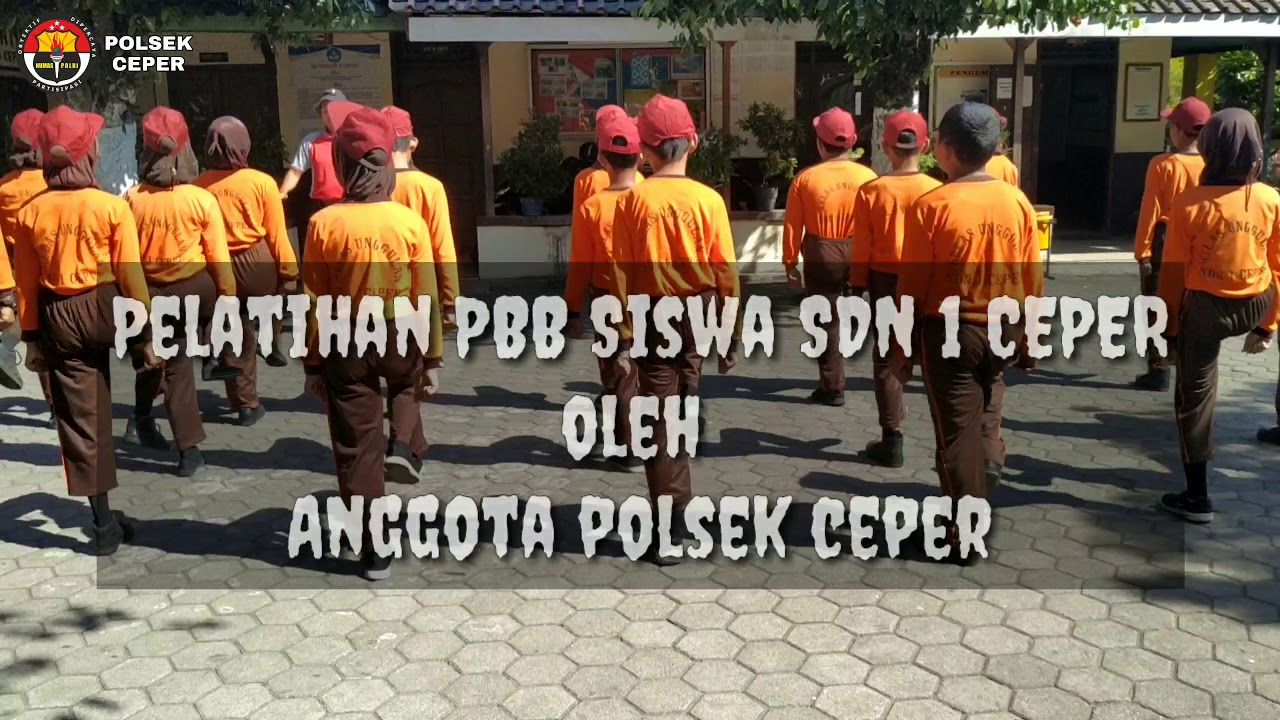 Polsek Ceper - PBB bersama Siswa SDN 1 Ceper