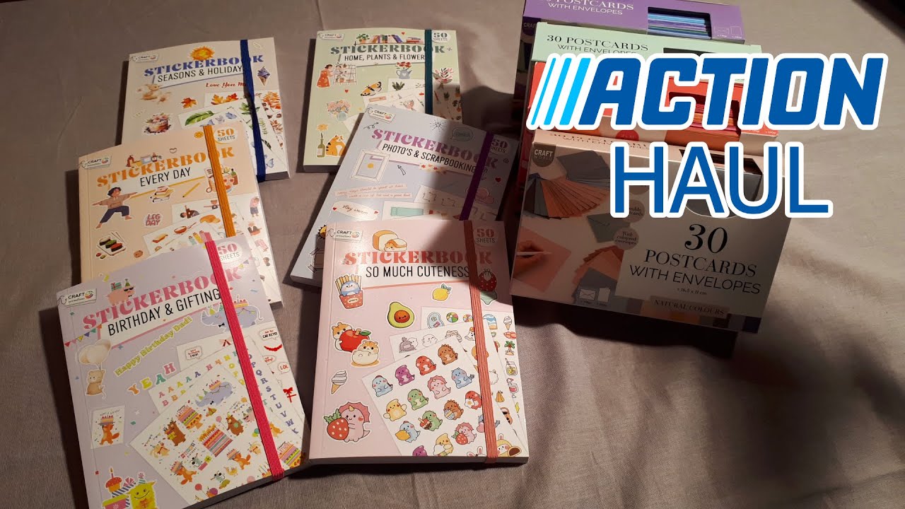 Action Haul/NEUE STICKERBÜCHER💞 alle 6!!neue Kartenrohlinge!!!!