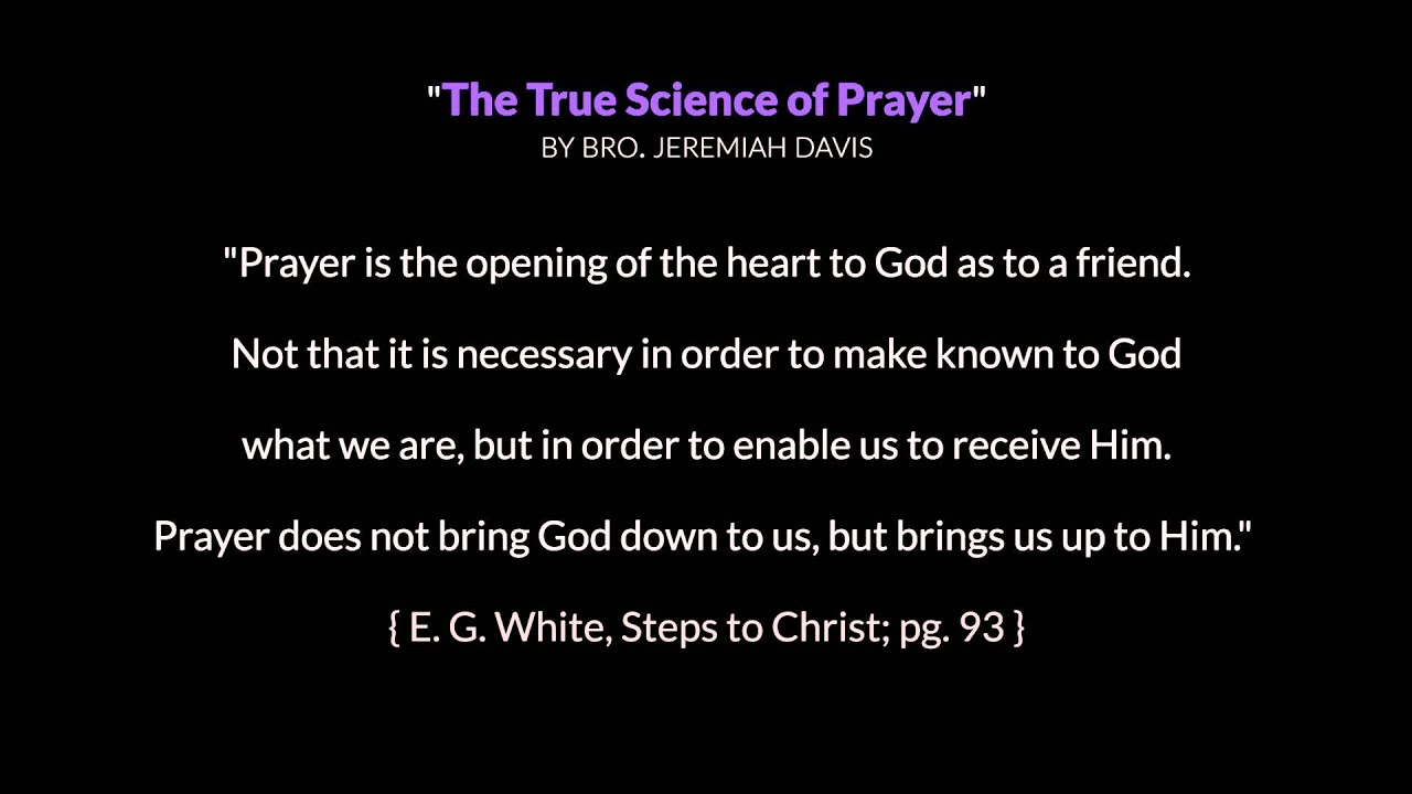 The True Science of Prayer | Pastor Jeremiah Davis
