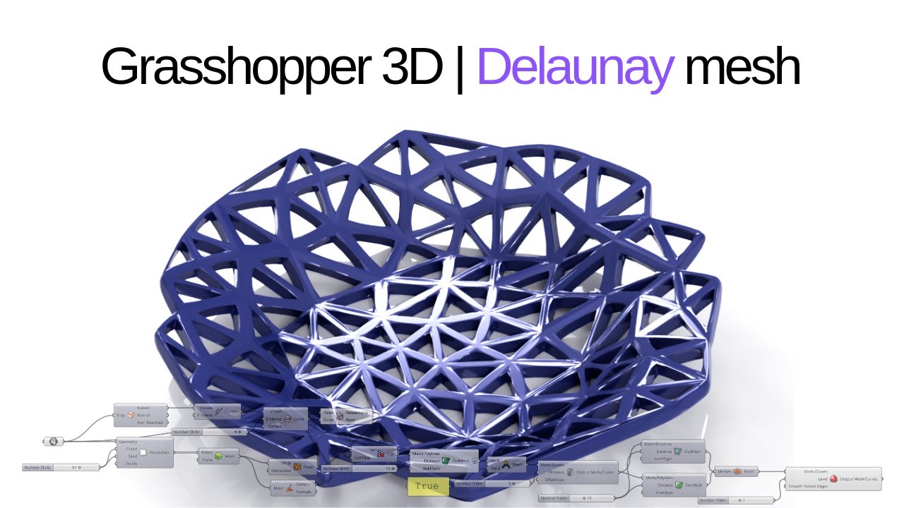 Grasshopper 3D | Delaunay mesh