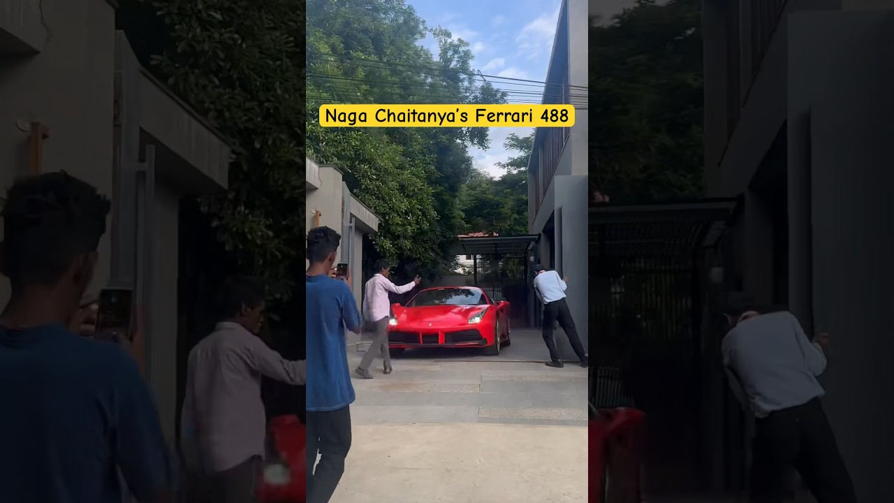 Actor Naga Chaitanya Parking FERRARI inside his New House 🏠 in Hyderabad 🇮🇳🇮🇳🇮🇳
