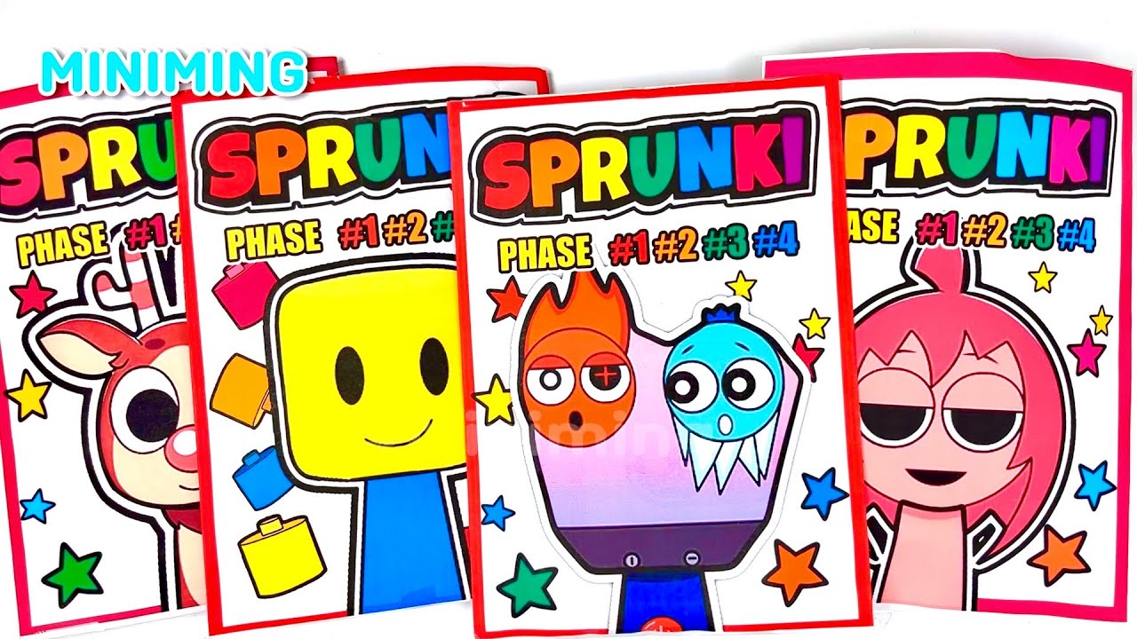 🌈SPRUNKI Blind Bag OC Fire and Ice, Noob, Ashley, Rudie ASMR Phase 1vs2vs3vs4, Squishy