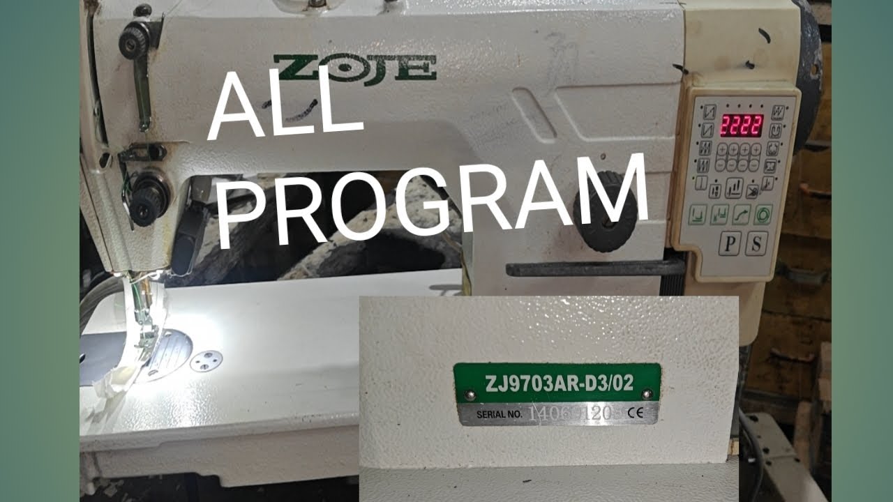 ZOJE UBT SINGLE NEEDLE SEWING MACHINE ME ALL PROGRAM 