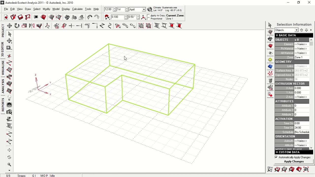 ECO3 - Modelar Geometría en Ecotect