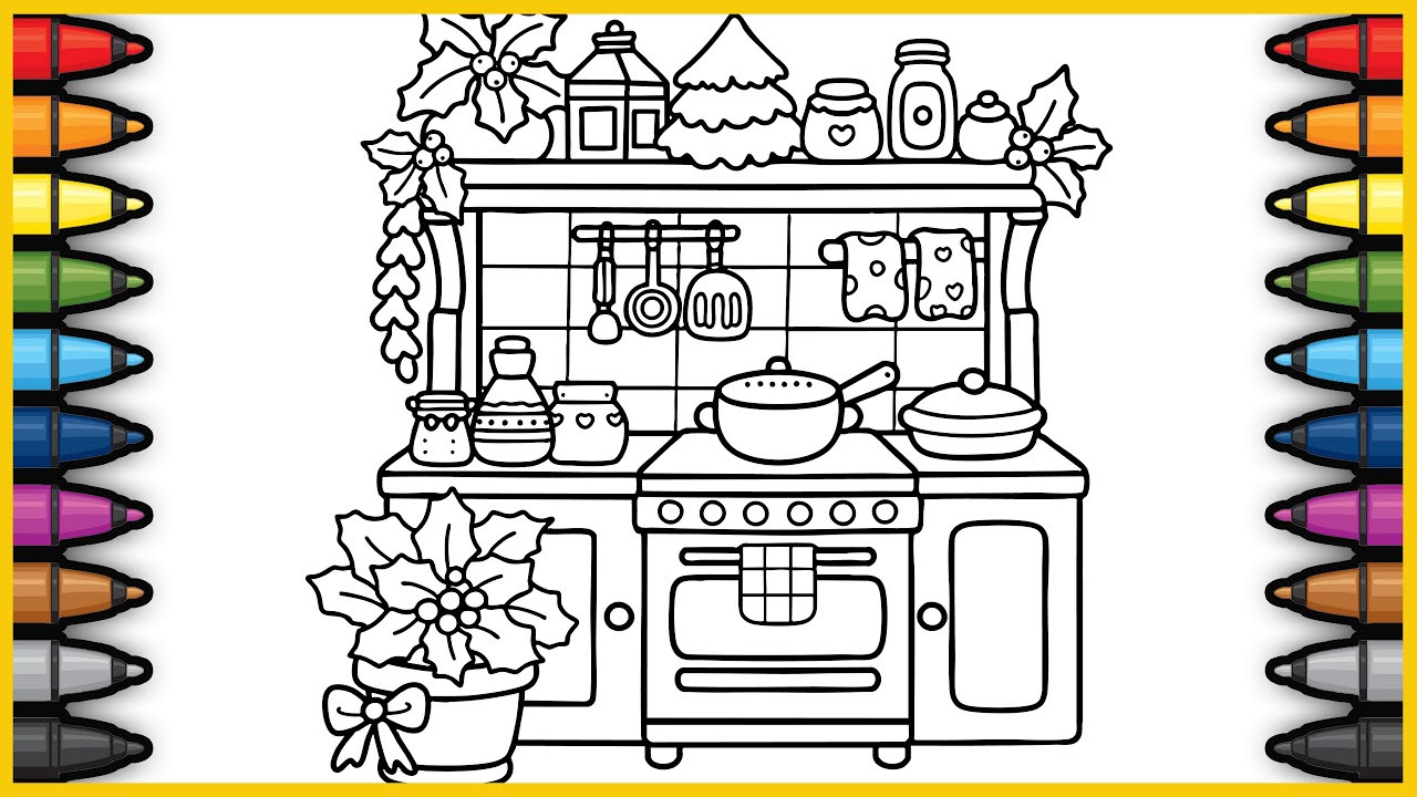 Color with Me | Little Corner Cozy Kitchen Coloring Pages | NSC Music