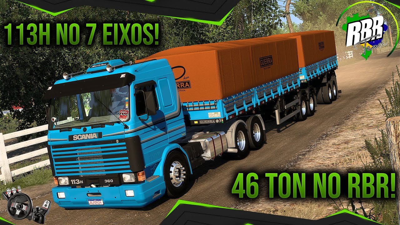 ⚠️ 46 TONELADAS NA BRUTA! Scania 113H + Bitrem 7 Eixos DESFILANDO no RBR – ETS2 • G27