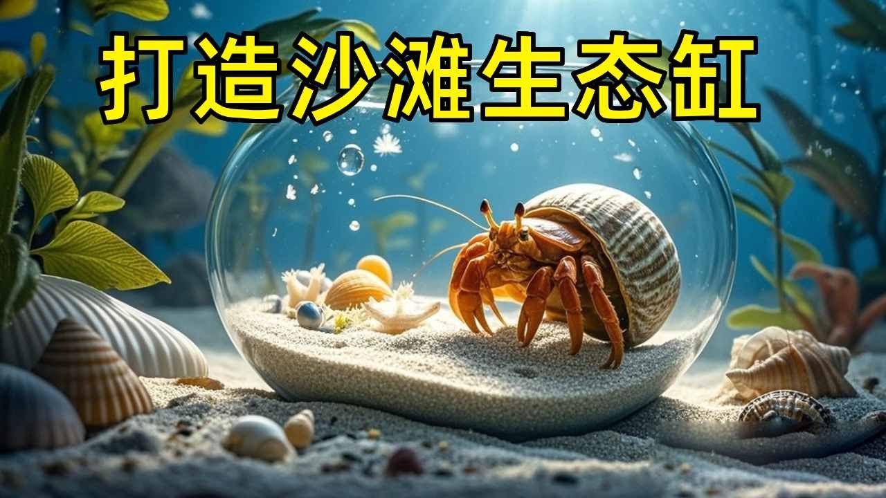 历时30天，打造沙滩生态，测试寄居蟹的生存能力 #上帝模拟器 #鱼缸里的大自然 #寄居蟹