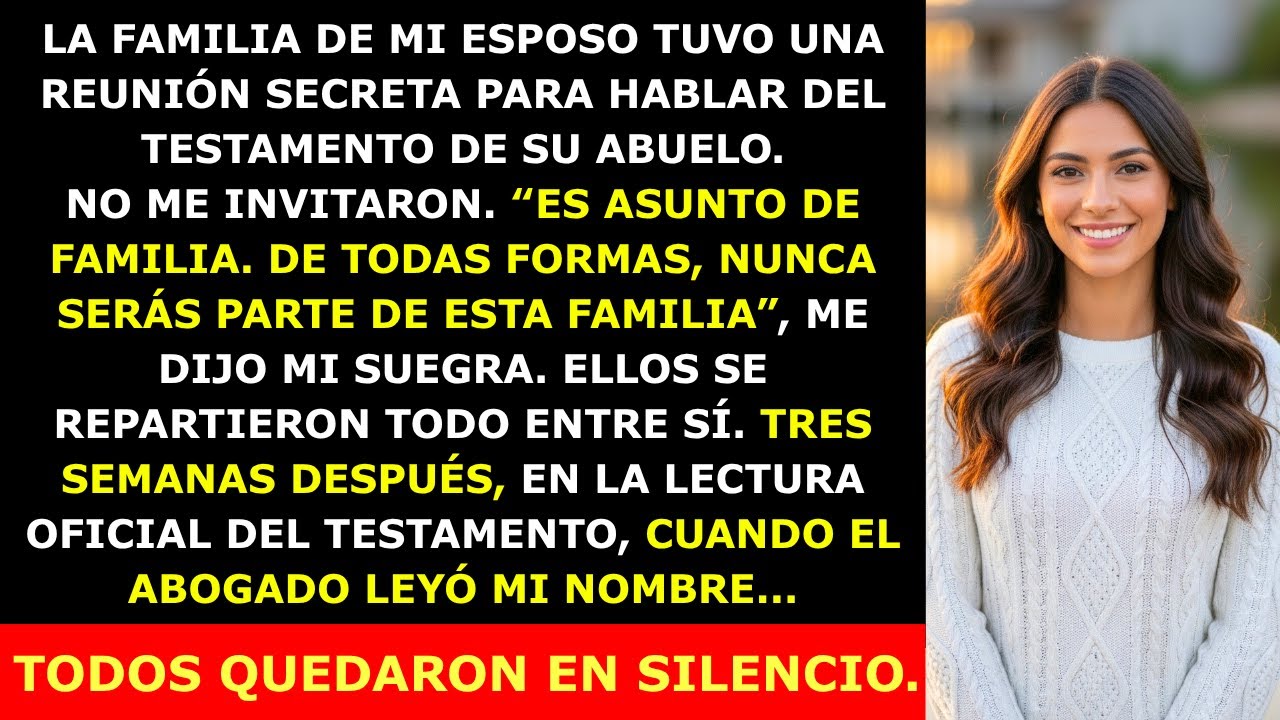 Mi Suegra Me Dijo “Nunca Serás Parte de Esta Familia” — Tres Semanas Después Todos Quedaron en Shock